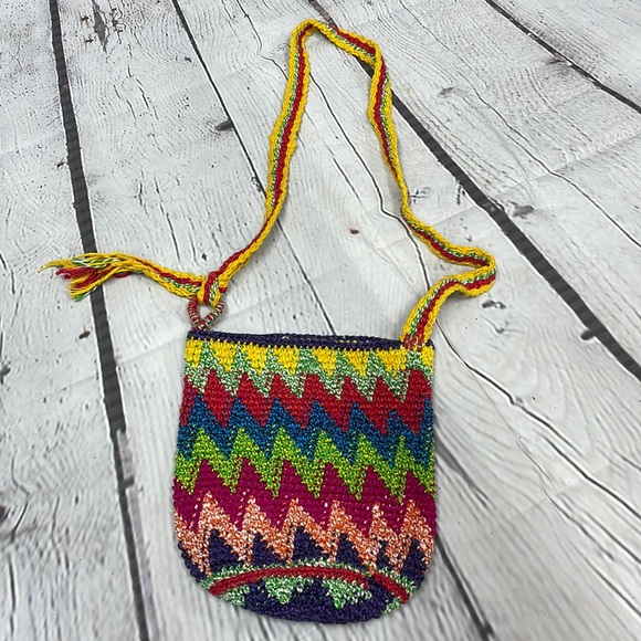Bamboo Threads colorful cotton weaved handbag - Picture 1 of 8